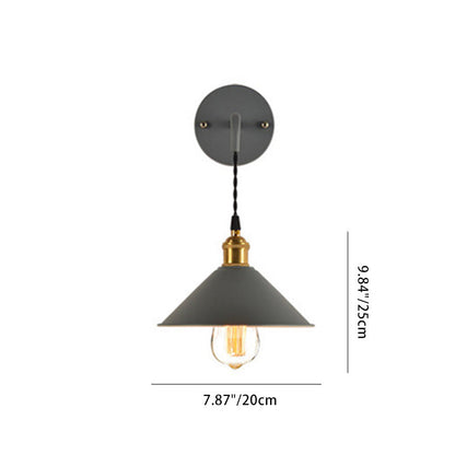 Contemporary Creative Dome Iron 1-Light Wall Sconce Lamp