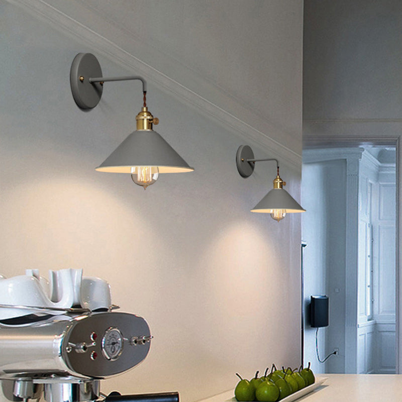 Contemporary Creative Dome Iron 1-Light Wall Sconce Lamp