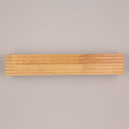 Japanese Rectangular Wood Acrylic LED Wall Sconce Lamp