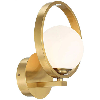 Scandinavian Round Copper Glass 1-Light Wall Sconce Lamp