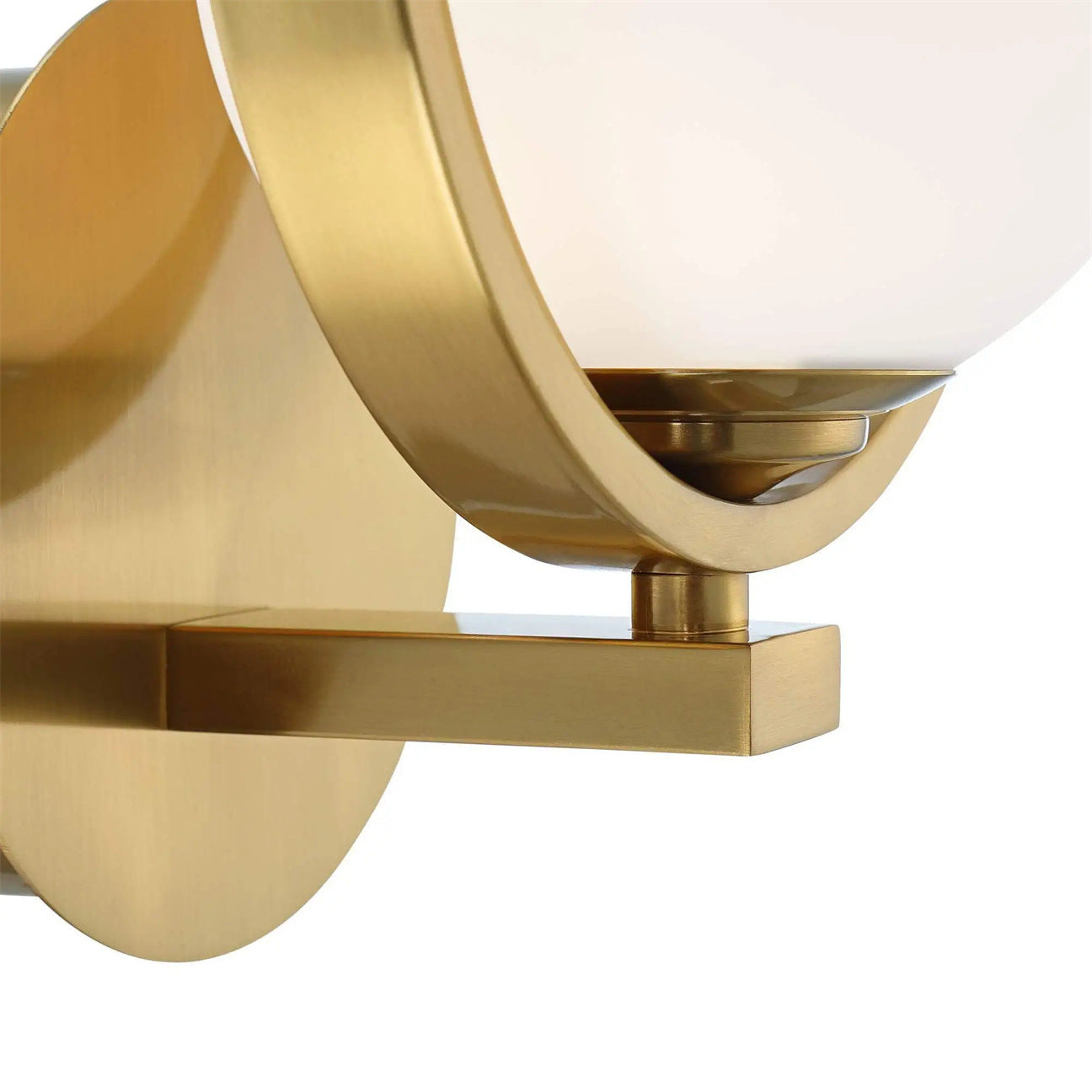 Scandinavian Round Copper Glass 1-Light Wall Sconce Lamp