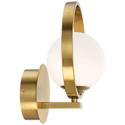 Scandinavian Round Copper Glass 1-Light Wall Sconce Lamp
