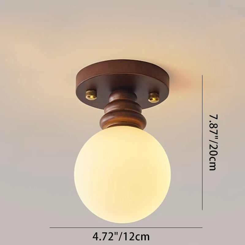 Traditional Wood Ceiling Light