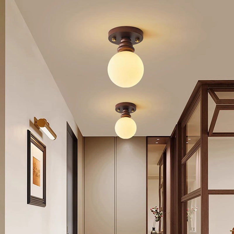 Traditional Wood Ceiling Light