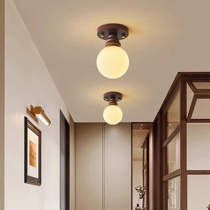 Traditional Wood Ceiling Light