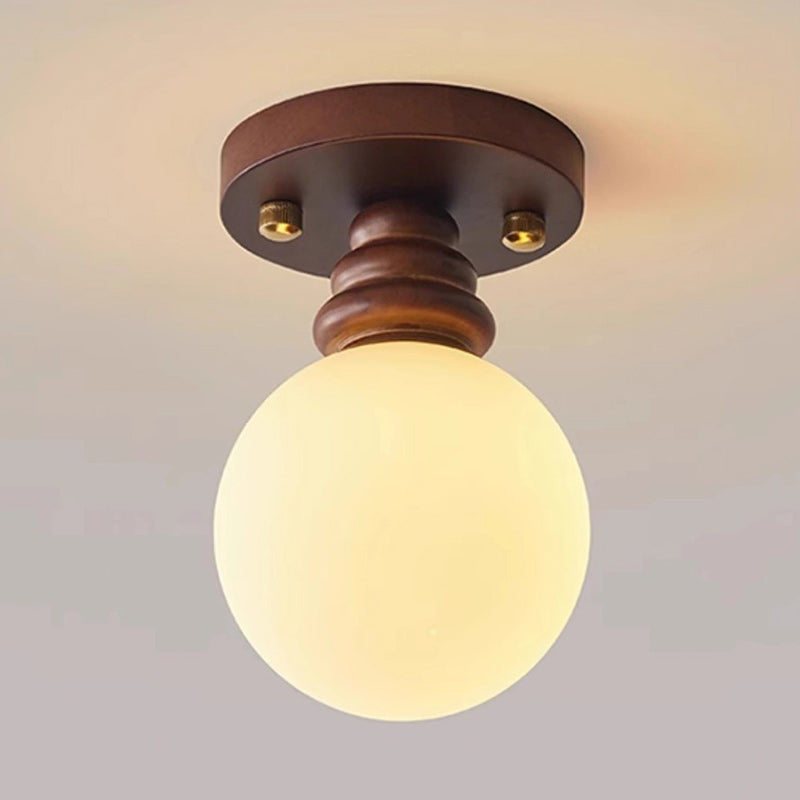 Traditional Wood Ceiling Light