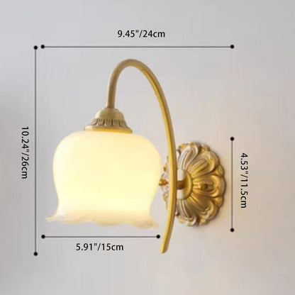 Nordic Oval Copper Resin 1-Light Wall Sconce Lamp