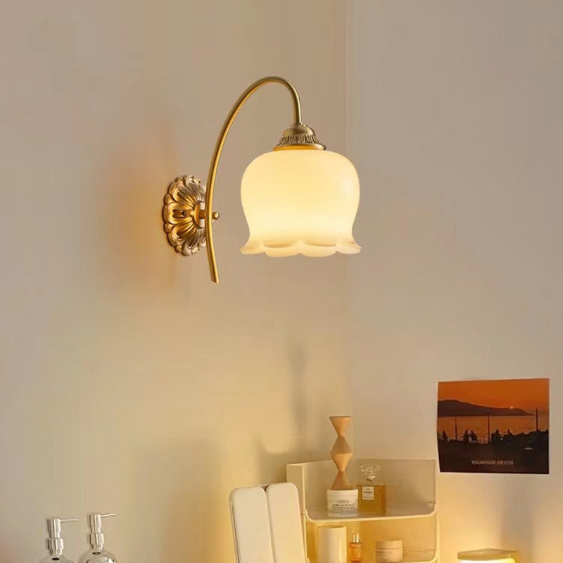Nordic Oval Copper Resin 1-Light Wall Sconce Lamp