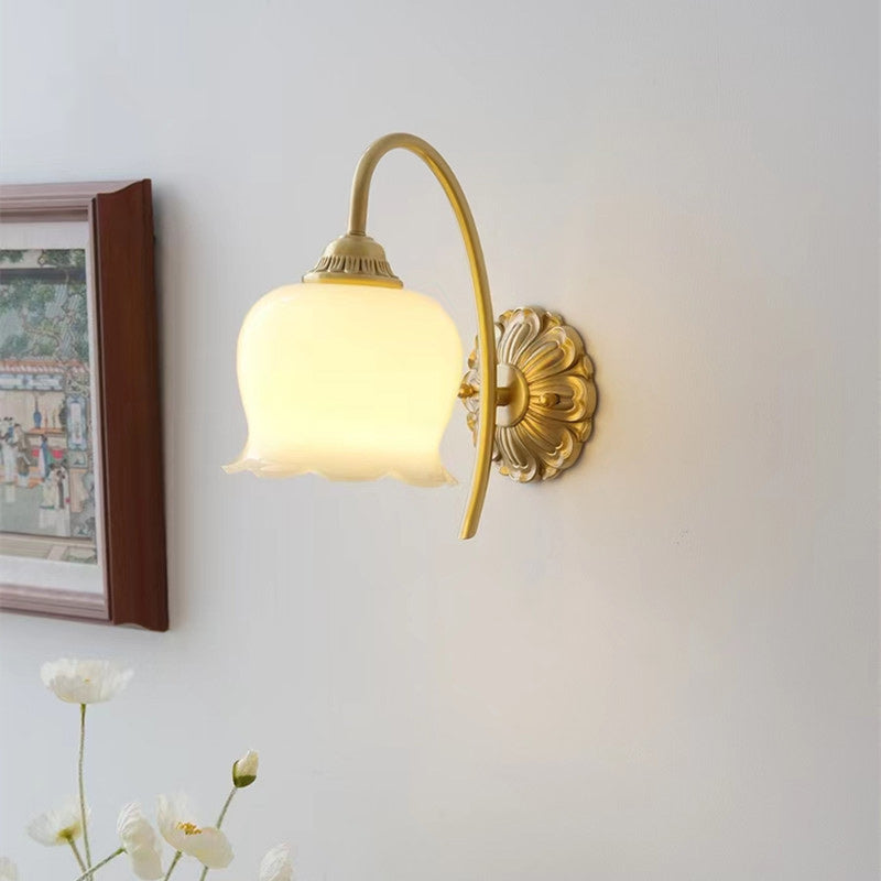 Nordic Oval Copper Resin 1-Light Wall Sconce Lamp