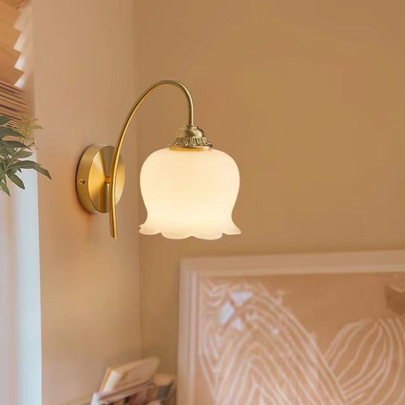 Nordic Oval Copper Resin 1-Light Wall Sconce Lamp