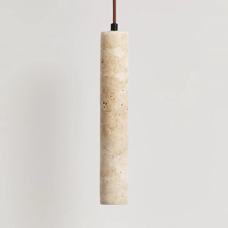 Japanese Column Wood Stone 1-Light Wall Sconce Lamp