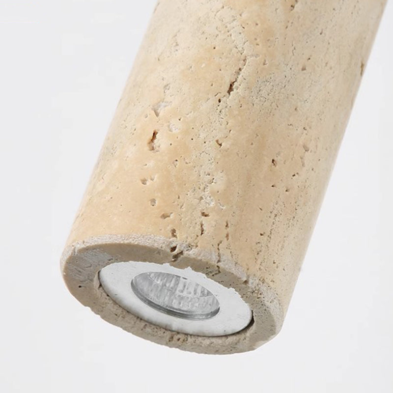 Japanese Column Wood Stone 1-Light Wall Sconce Lamp