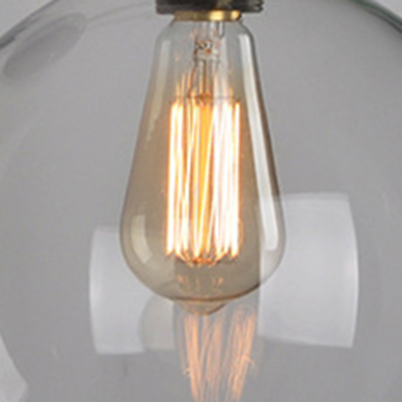 Industrial Globe Aluminum Glass 1-Light Wall Sconce Lamp