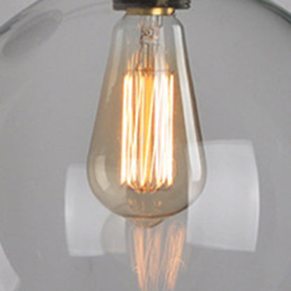Industrial Globe Aluminum Glass 1-Light Wall Sconce Lamp