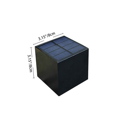 Modern Minimalist Cube Plastic Solar LED Wall Sconce Lamp