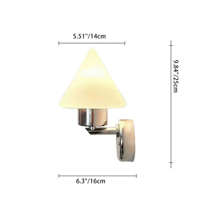 Scandinavian Cone Steel Glass 1-Light Wall Sconce Lamp