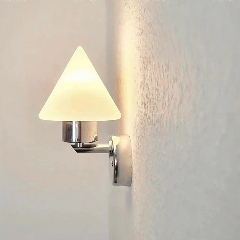 Scandinavian Cone Steel Glass 1-Light Wall Sconce Lamp