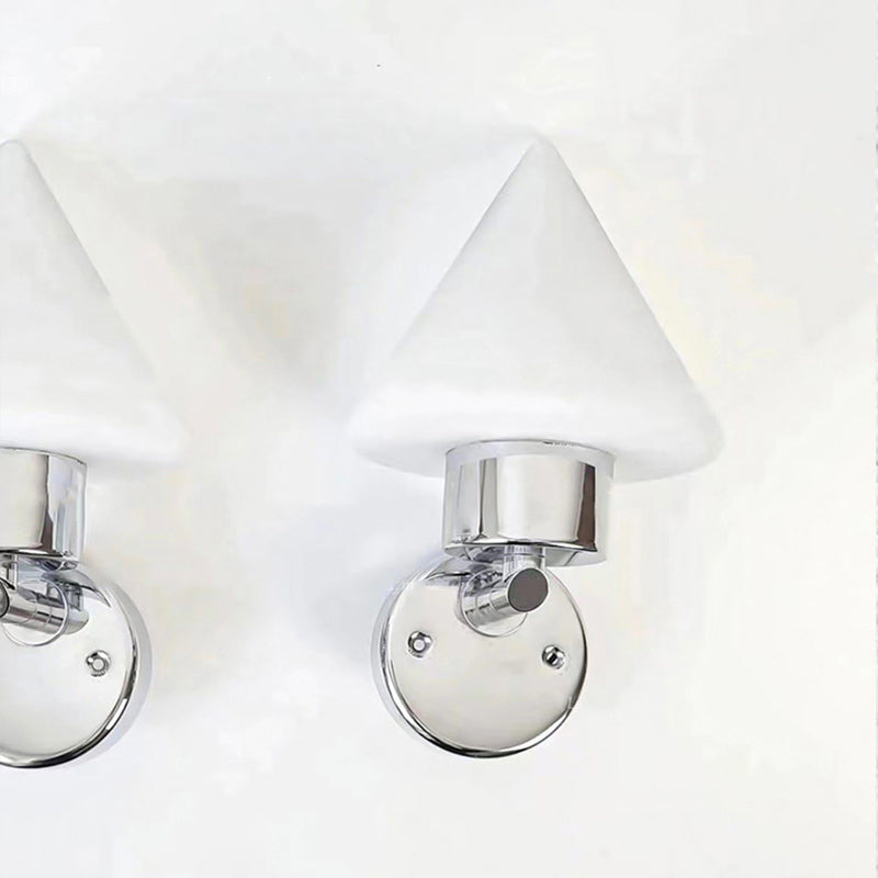 Scandinavian Cone Steel Glass 1-Light Wall Sconce Lamp