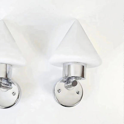 Scandinavian Cone Steel Glass 1-Light Wall Sconce Lamp