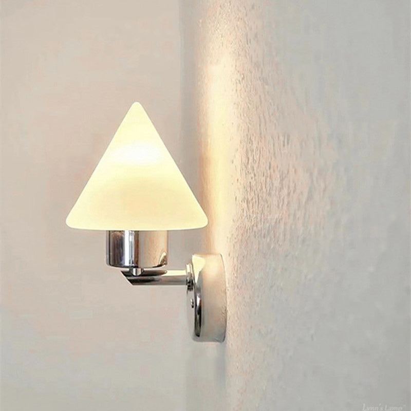 Scandinavian Cone Steel Glass 1-Light Wall Sconce Lamp
