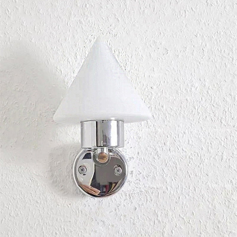 Scandinavian Cone Steel Glass 1-Light Wall Sconce Lamp