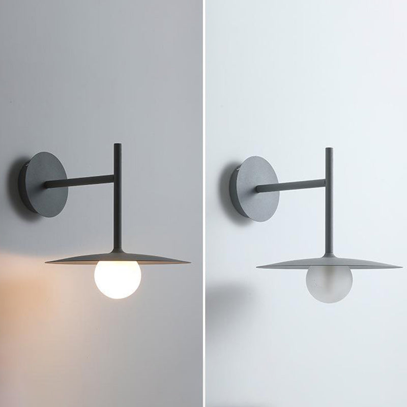 Nordic Round Iron Glass 1-Light Wall Sconce Lamp