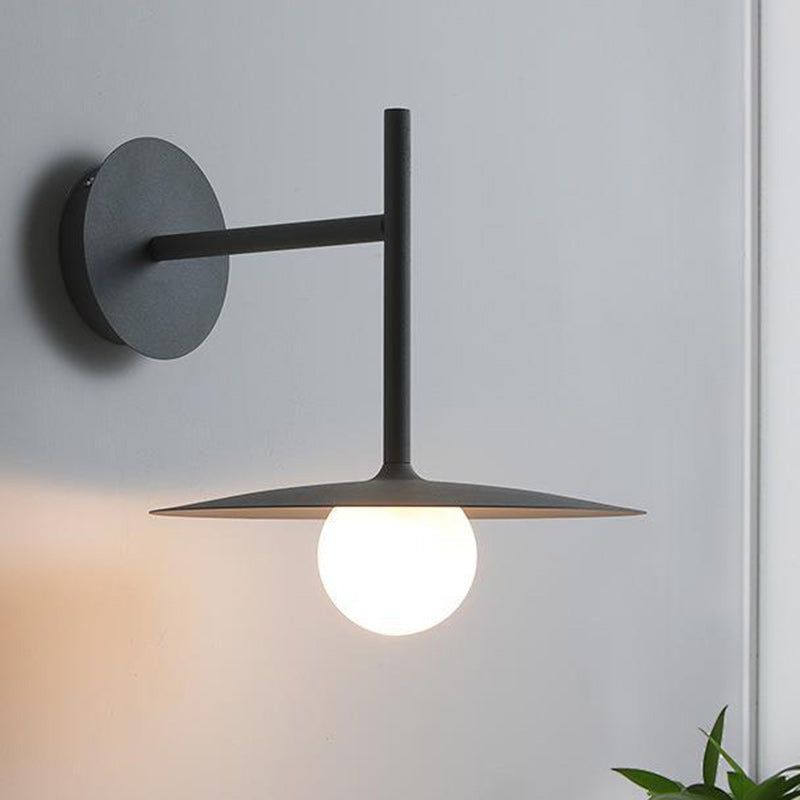 Nordic Round Iron Glass 1-Light Wall Sconce Lamp