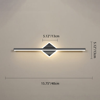 Modern Minimalist Stripe Iron Acrylic LED Wall Sconce Lamp