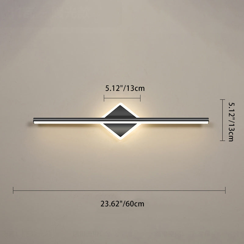 Modern Minimalist Stripe Iron Acrylic LED Wall Sconce Lamp