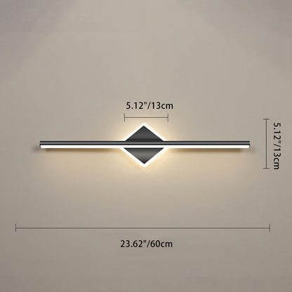 Modern Minimalist Stripe Iron Acrylic LED Wall Sconce Lamp