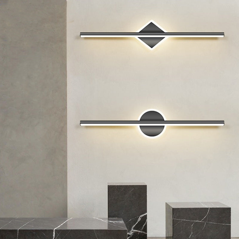 Modern Minimalist Stripe Iron Acrylic LED Wall Sconce Lamp