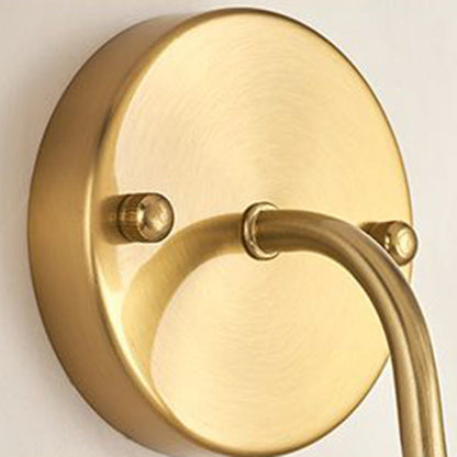 French Drum Iron Fabric Glass 1-Light Wall Sconce Lamp