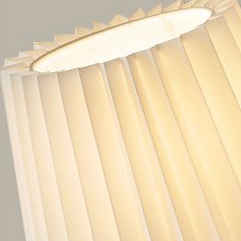 French Drum Iron Fabric Glass 1-Light Wall Sconce Lamp