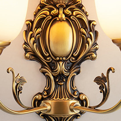 French Cup Copper Glass 1/2-Light Wall Sconce Lamp