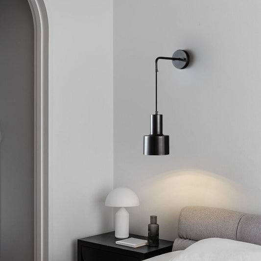 Modern Minimalist Cylinder Copper 1-Light Wall Sconce Lamp
