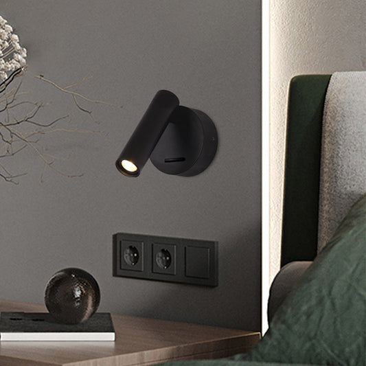 Minimalist Column Steel Aluminum LED Wall Sconce Lamp