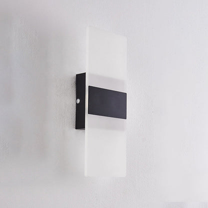 Minimalist Rectangular Iron Acrylic LED Wall Sconce Lamp