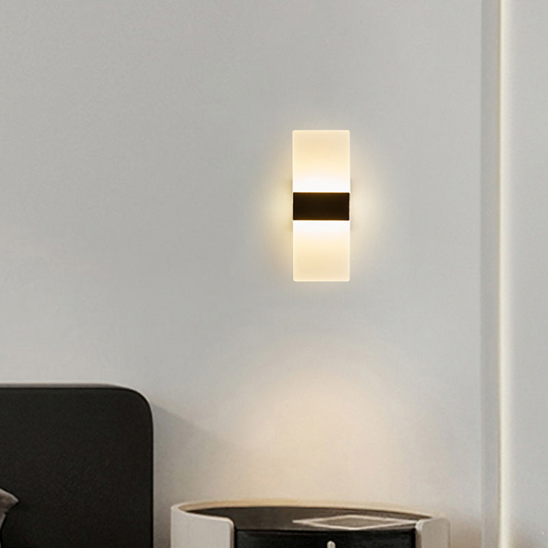 Minimalist Rectangular Iron Acrylic LED Wall Sconce Lamp