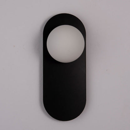 Creative Oval Iron Glass 1-Light Wall Sconce Lamp