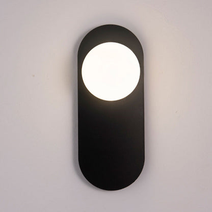 Creative Oval Iron Glass 1-Light Wall Sconce Lamp