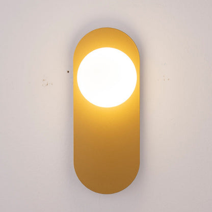 Creative Oval Iron Glass 1-Light Wall Sconce Lamp