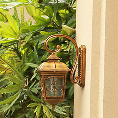 French Trapezoid Aluminum Glass 1-Light Wall Sconce Lamp