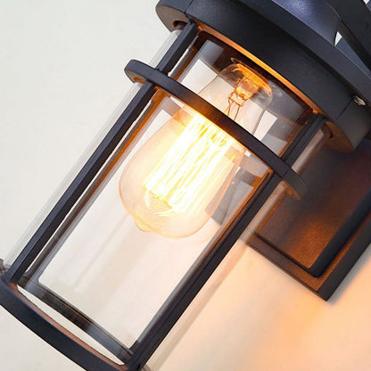 Industrial Column Aluminum Glass 1-Light Wall Sconce Lamp