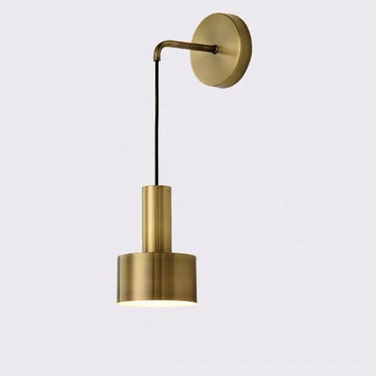 Modern Minimalist Cylinder Iron 1-Light Wall Sconce Lamp