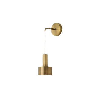 Modern Minimalist Cylinder Iron 1-Light Wall Sconce Lamp