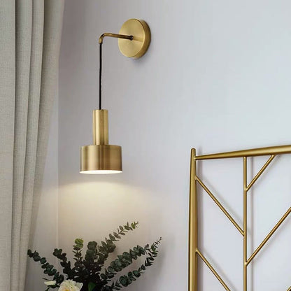 Modern Minimalist Cylinder Iron 1-Light Wall Sconce Lamp