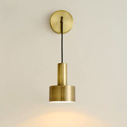 Modern Minimalist Cylinder Iron 1-Light Wall Sconce Lamp
