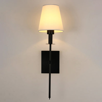 Nordic Drum Iron Fabric 1-Light Wall Sconce Lamp