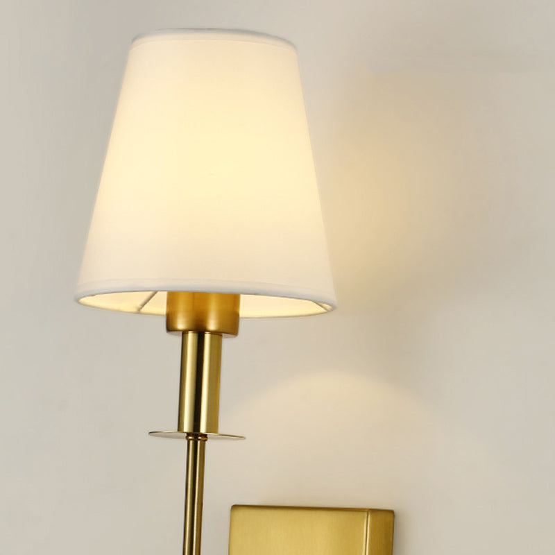 Nordic Drum Iron Fabric 1-Light Wall Sconce Lamp