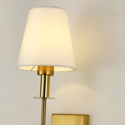 Nordic Drum Iron Fabric 1-Light Wall Sconce Lamp